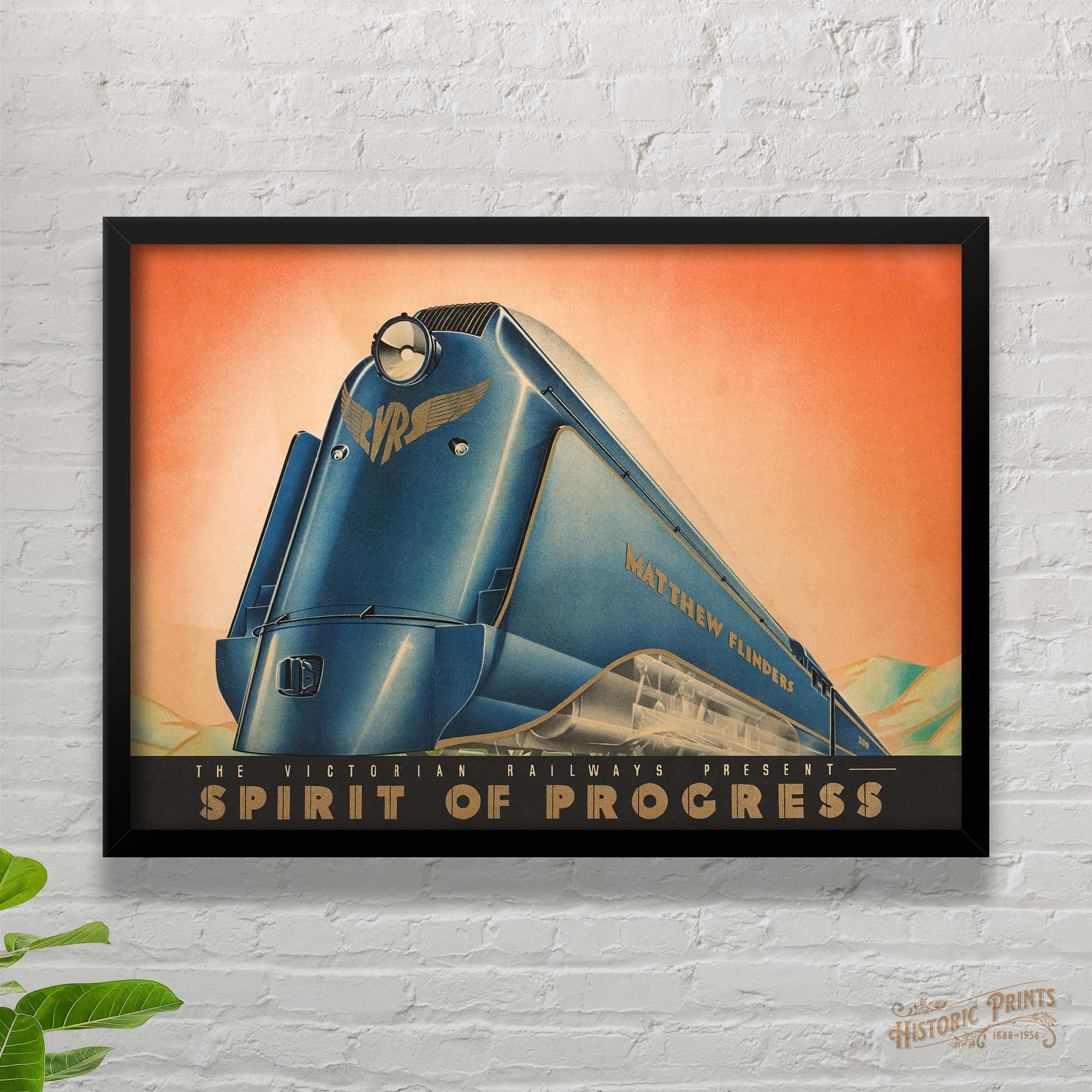 The Victorian Railways present Spirit of Progress 1937 Poster or